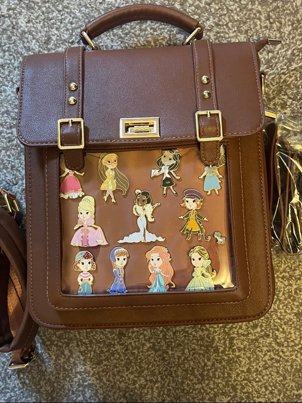 Pinny Planet Ita Pin Bag Oxford Sienna Brown